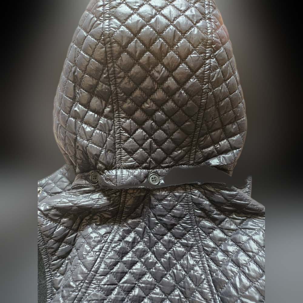 Small Bcbgeneration Quilted Black Detachable Hood… - image 3